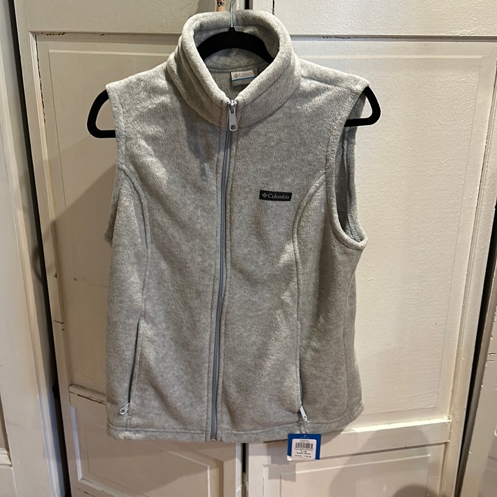 NWT Columbia Gray Fleece Vest